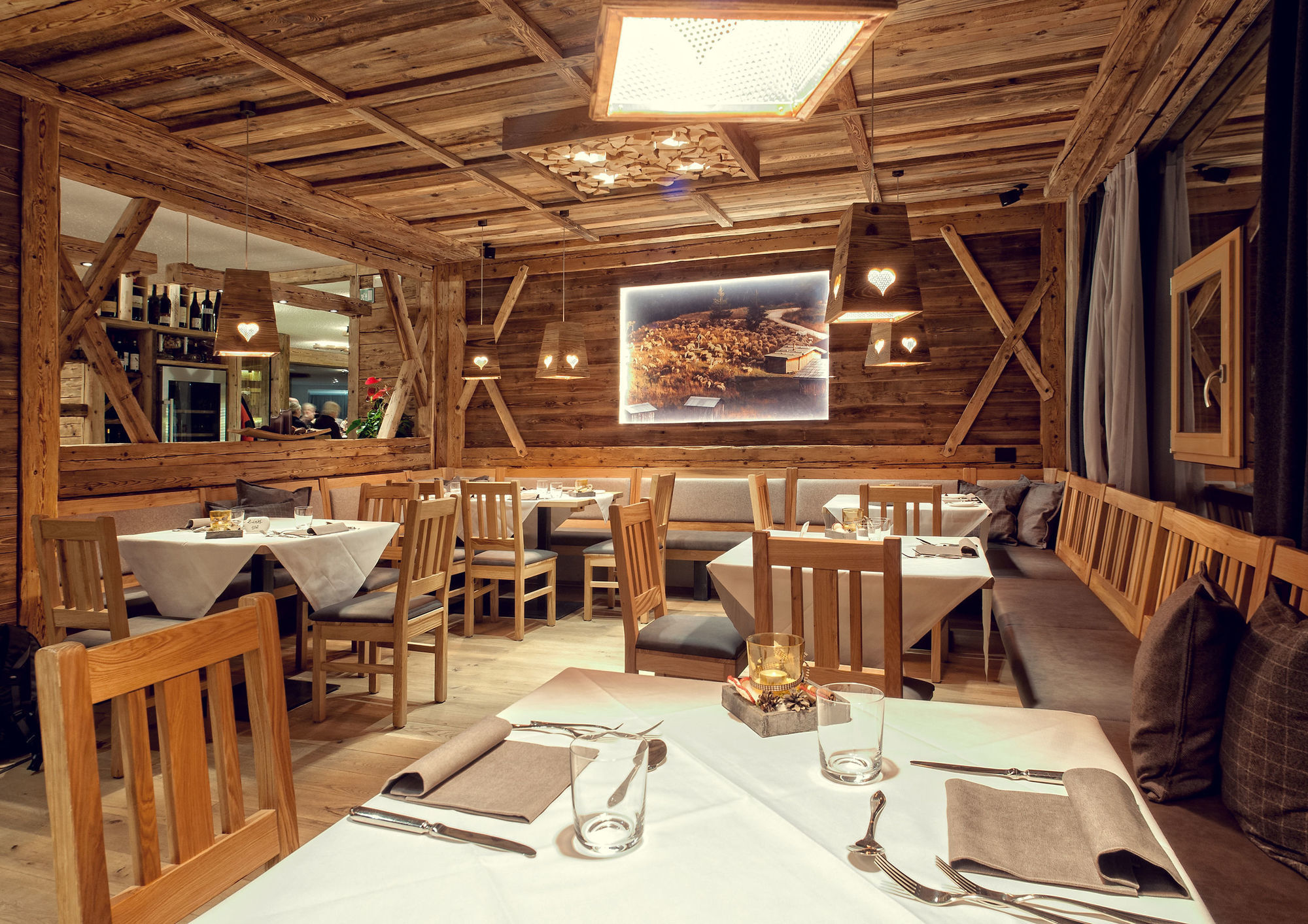 Alpine Hotel Gran Foda' San Vigilio Di Marebbe Restauracja zdjęcie